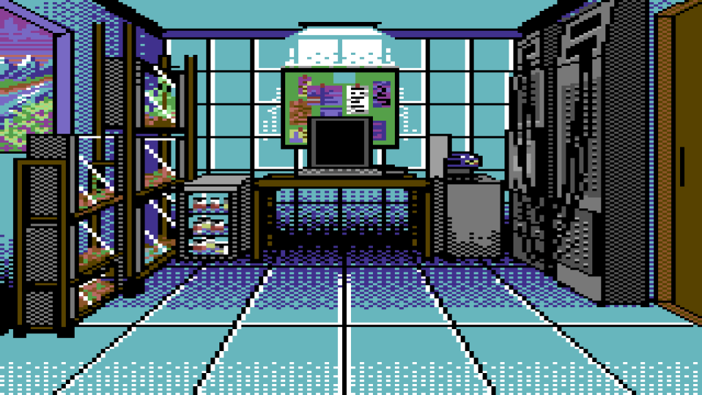 pixel art image of a laboratory
