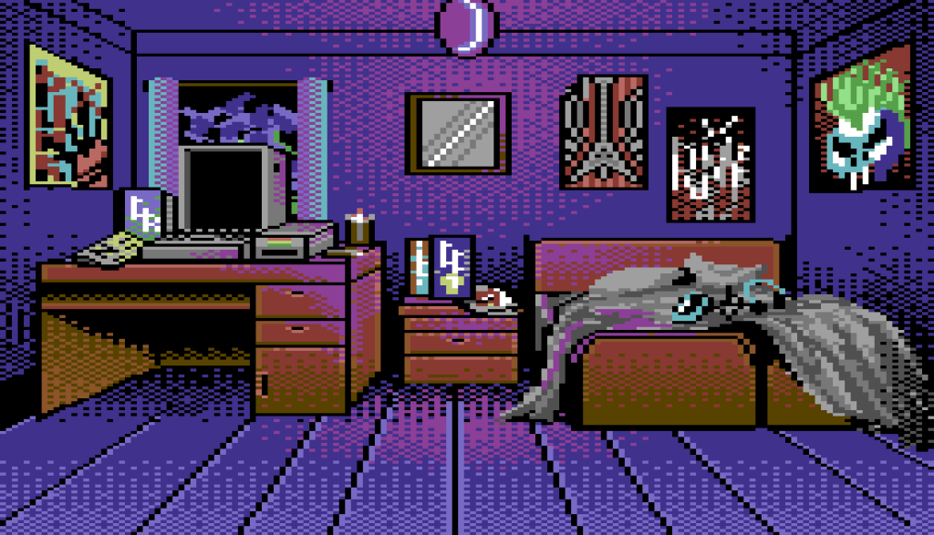 pixel art image of teenager's bedroom